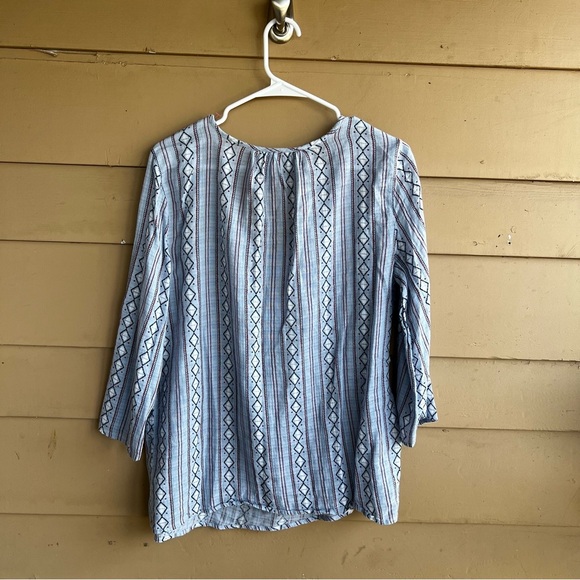 Style & Co Boho Long Sleeve Top - Size M - Southwestern Print Aztec Print Casual - Picture 5 of 5